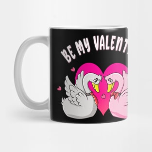 Be My Valentine Cute Swans Love Mug